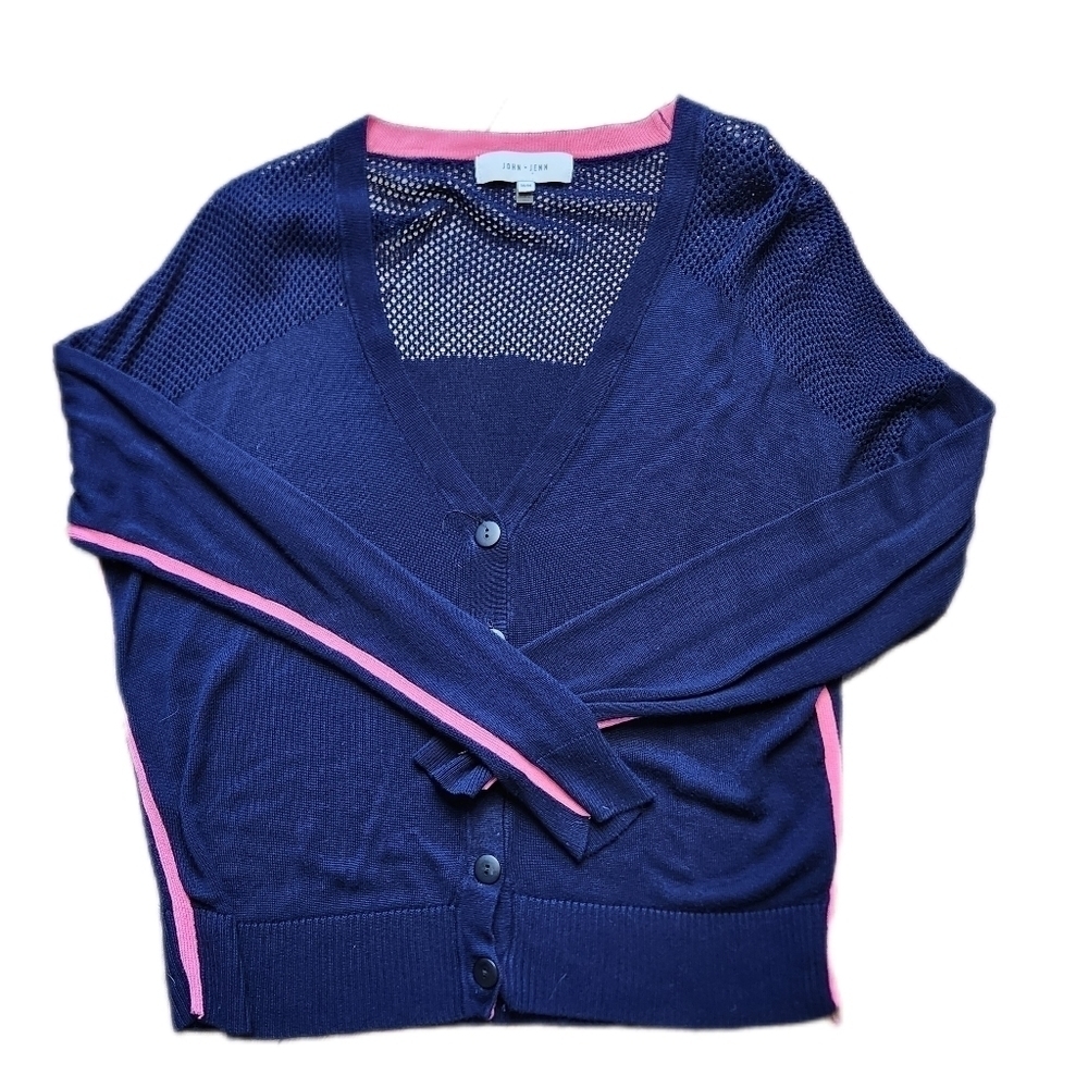 John + Jenn blue and pink shirt Size M